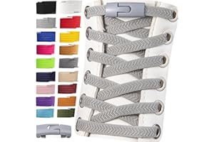 SULPO sznurówki bez wiązania - 2 pary - elastyczne sznurówki z szybkim zapięciem - płaskie gumowe sznurówki do sneakersów bez wiązania,