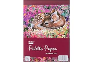 Mr. Pen - Bloc de peinture en papier pour palette, 22,9 x 30,5 cm, 40 feuilles, papier de peinture acrylique, papier à dessin, papier de peinture, papier de palette de peinture jetable, palette de