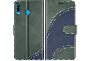 BoxTii Funda para Huawei P30 Lite/Nova 4E, Funda de PU Cuero para Huawei P30 Lite/Nova 4E, Magnético Carcasa Libro con Ranuras para Tarjetas, Verde