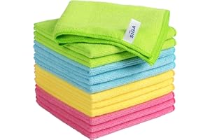MR.SIGA Microfiber Cleaning Cloth,Pack of 12, Size:32 x 32 cm