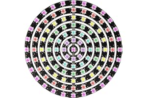 Treedix 109 LED 7 anillos WS2812B 5050 RGB LED lámpara de anillo luz 109 píxeles LED matriz direccionable Full Dream Color DC 5 V para Arduino y Raspberry Pi