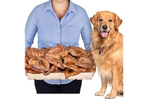 LOVELY DOG Schweineohren (50 stück) | Hunde leckerlis | Schweineohren Hunde | Leckereien für Hunde | Hundeknochen | Hunde kauartikel | Hundeknochen große Hunde