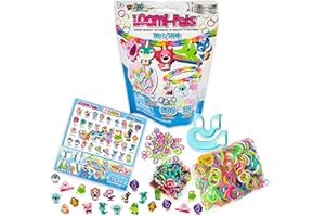 Rainbow Loom Loomi-Pals Collectibles Zoo Series Loom Band Kit | Rubber Band Bracelet Kit with Loom Band Charms Childrens Jewellery Making Kits Make Great Gifts for Kids Age 7+