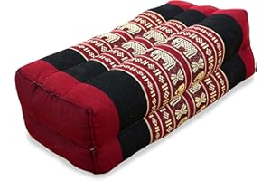 Livasia | Coussin de Méditation en Kapok | Bolster de Yoga | 33 x 19 x 12 cm | Coussin de Soutien Rectangulaire | Asanas