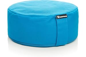 BODYMATE Meditation Cushion/Yoga Pillow D31cm H13cm – Removable washable 100% Cotton Cover - Inner cotton bag filled with buckwheat husks