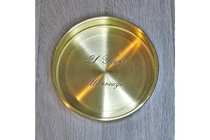 Keen Cactus Engraved Brass Bowl, 21st Wedding Anniversary, 21 Years of Marriage, Gift for Husband, Wife, Couple