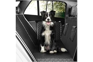 Naloo'S World Pokrowiec na Tylne Siedzenie Samochodowe dla Psa, Czarny, Wodoodporny, Antypoślizgowy