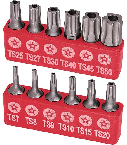 ALAZCO 13-Piece Tamper Proof Torx Bit Set - TT-4 To TT-40 Star Driver Bits For Power Tools