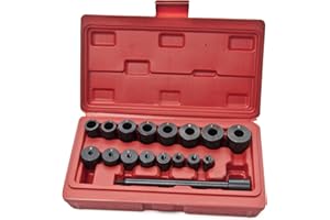 LLCTOOLS Set di giunti universali per mandrino frizione, strumenti auto per centraggio, 17 pezzi