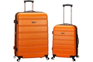 Rockland Melbourne Hardside Rozszerzalny bagaż na kółkach, pomarańczowy, Jeden rozmiar, Melbourne Hardside Rozszerzalny bagaż obrotowy