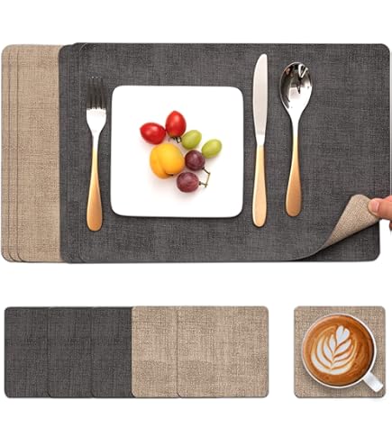 ZICZAC - Placemat TEAK - SET/2 - 100% teak - dubbelzijdig placemat, Beschermt de