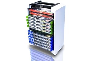 ADZ Game Storage Tower - Universal Storage for 12 Games or Blu-Ray Disks - Rack for PS4, PS5, Xbox One, Xbox Series X/S, Switch Games and Blu-Ray Cases