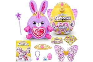 Rainbocorns Fairycorn Princess Series 6 Bunny - Peluche Coleccionable - Magical Fairy Princess Surprises, Cuddle Plush Animal de Peluche, Pegatinas, (Bunny)