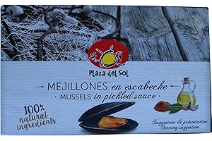 THE GREAT CANADIAN TEA Moules à l'escabèche 16/20 "Plaza del sol". En conserve de 115g.