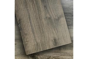 TIBBERS Suelo Vinílico Autoadhesivo, 12 Lamas de 15 x 91 cm (1,67 m²), PVC Impermeable y Recortable, Alta Adherencia, Imitación Madera, SMD006