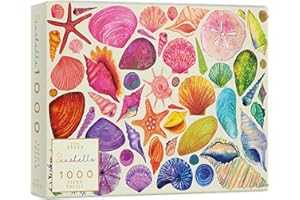Elena Essex Jigsaw Puzzle - Sea Shells, Jigsaw Puzzles for Adults 1000, Jigsaws 1000 Pieces for Adults, Colorful Beach Ocean Seashell Puzzle, Size 70x50cm