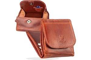 MATADOR Porte Feuilles pour Femme Cuir #Vienne Petit Porte Monnaie Femme avec élégante Boîte Cadeau, Portefeuille Homme de Luxe avec RFID, Mini Portefeuille avec de Nombreux Compartiments à Cartes