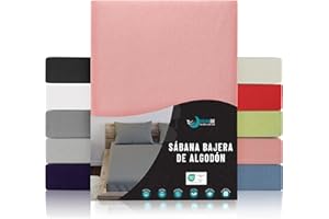 Dreamzie Sabanas 70x160 Ajustable - Algodon Oeko Tex Certificado - Rosa - Sábanas Bajeras 70 x 160-100% Jersey