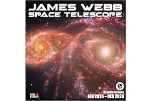 RED EMBER James Webb Space Telescope - Calendario de pared 2026 de 12 meses, abierto de 12 x 24 pulgadas, papel grueso y resistente, para regalo, calendario 2026