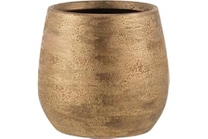 J-Line Cachepot Irregulier Rugueux - céramique - Or - Large