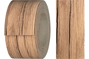 haggiy Okleina krawędziowa z melaminy z klejem topliwym, 40 mm x 5 m | Wstążka do naprasowania na deski regałowe i płyty | taśma krawędziowa - dekoracja: dąb wielki naturalny