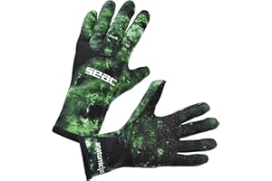 SEAC Anatomic Camo Gloves Guanti da Sub in Neoprene da 3.5 mm per Pesca Subacquea in Apnea in Colore Mimetico