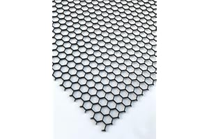 Bestell_dein_lochblech Lochblech Schwarz RAL 9005 Stahl Verzinkt Pulverbeschichtet HV 6-6,8 Hexagonal 1,5mm dick magnetisch Neu (500 mm x 350 mm)