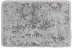 Schöner Wohnen Kollektion Tapis de Salle de Bain 40 x 60 cm - Tapis de Bain très Moelleux Argent - Lavable et antidérapant