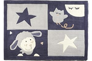 SAUTHON BABY DECO - Tapis de Chambre bébé 130x90cm Merlin