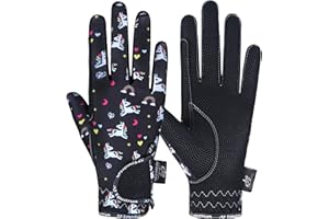 AF EQUESTRIAN AFE Kids Gloves For Girls Boys Unisex Horse Riding Gloves Outdoor Gloves Sports Gloves Cycling Gloves For Children Unicorn Design