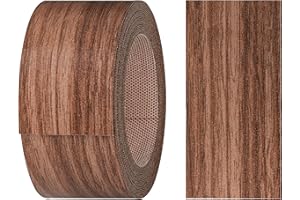 haggiy Edging Tape Melamine with Hot Melt Adhesive 40 mm x 5 m | Iron-On for Shelves and Panels | Edge Tape - Decoration: Real Walnut