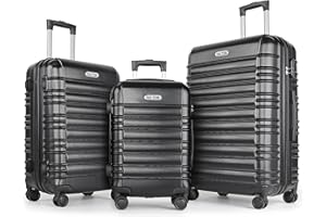 MoFut Koffer Set 3 Teilig Hartschale, Kofferset, Gepäck-Sets, Hartschalenkoffer Trolley Rollkoffer Suitcase, Reisekoffer mit Rollen, Handgepäck mit Passwortsperre und Teleskopgriff