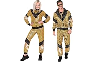 W WIDMANN MILANO Party Fashion – kostiumowy dres treningowy, styl disco, strój z lat 80., dres do biegania na karnawał i imprezę
