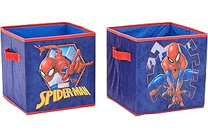 Idea Nuova Marvel Spiderman Collapsible Storage Cubes, Blue
