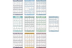 QUICKFIT Übungsposter-Set – Bodyweight Volume 1 & 2, Hantel, Federung, Kettlebell, Widerstandsbänder, Stretching, Langhantel, Yoga-Posen, Gymnastikball (laminiert, 45,7 x 68,6 cm), 10 Stück