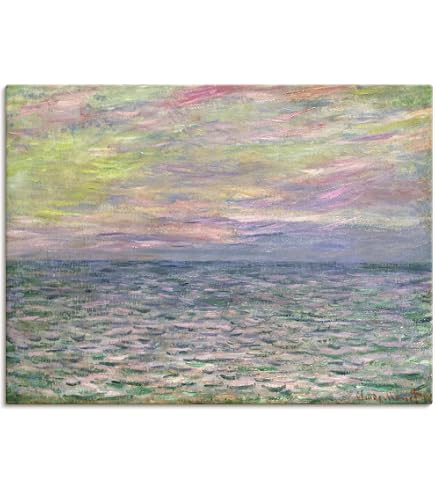 1art1 Claude Monet Poster 'Abendstimmung In Venedig' – Leinwandbild 50x40 Cm Auf Keilrahmen, Made In Germany