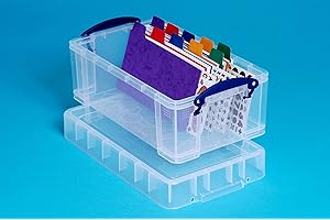Really Useful Box Lot de 3 boîtes de rangement de 5 l XL - Idéal pour le bureau et la maison - 340 x 200 x 150 mm - Transparent