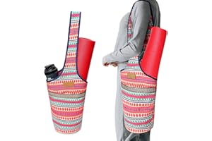ALLEN & MATE, grande borsa per tappetino da yoga, con tasca laterale e tasca con cerniera, adatta alla maggior parte dei tappetini