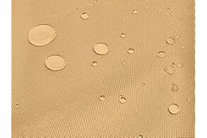 UK FABRICS ONLINE Beige Heavy Duty Waterproof Canvas Material Fabric by The Metre 600 Denier Outdoor Cover, 2 Metres