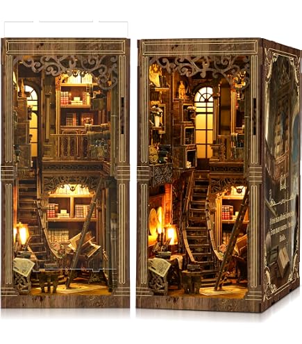 Kit DIY Book Nook – Maqueta De Casa De Muñecas En Miniatura Con Muebles Para Estantería, Modelo Brisa Marina Para Manualidades Y Decoración