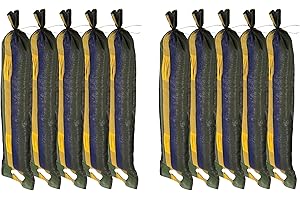 Miko® 10 Stk. Sandsäcke - Sandsack Hochwasserschutz – Silosandsäcke ungefüllt – Silosäcke Wassersperre Hochwasser (25 x 100 cm) NEU mit Zugband und zwei Tragelaschen