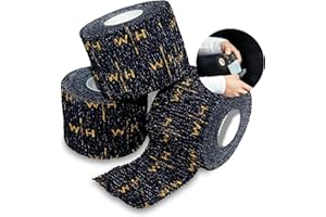 Weightlifting House Bande de Pouce pour Haltérophilie – Tape Athlétique pour Doigts - Ruban Adhésif pour Hook Grip, Workout, Levage de Poids - Rouleau de 7 mètres