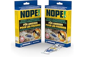NOPE! Boite à appât Anti Fourmis - 2x3 - piège à Fourmis intérieur et extérieur - Gel Anti-Fourmis - Élimine la Fourmilière - Poison à Effet retardé