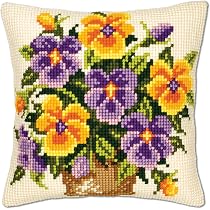 VERVACO Kit Cuscino Punto Croce Girasole Set Ricamo Principianti Cuscini Gobelin Decorativi ca. 40 x 40 cm Accessori per Lavoretti Creativi DIY Casa Decor Hobby Adulti Cross Stitch