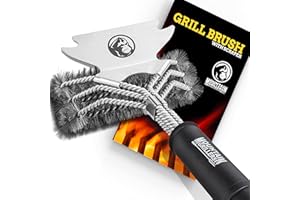 ‎MOUNTAIN GRILLERS Mountain Grillers Grillbürste mit robusten Borsten und scharfem Schaber - Diese Grill Drahtbürste reinigt Metallgrills ohne Beschädigungen , grillbesteck