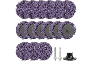 Bubuyun 15Pcs Strip Discs Stripping Wheel Angle Grinder Strip Disc Strip Discs for Grinder Grinding Disc for Cleaning and Removing Paint Coating Rust Welds Oxidation(Purple, 50mm)