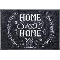 Wash+dry Fußmatte Chalky Home – Waschbar, Bunt, Für Innen & Außen, 50x75 Cm