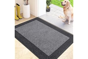 FCSDETAIL Dirt Trapper Indoor Door Mat 50 x 80 cm, Non-slip Entrance Rug, Machine Washable Dog Doormat, Inside Floor Mat for Entryway, Muddy Shoes & Paws