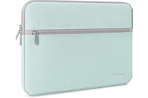 DOMISO Funda Protectora para Portátil de 14 Pulgadas, Bolsa Resistente al Agua Compatible con MacBook Air 15" M2/M3/M4 y Surface Laptop 15" (Copilot+ PC) 7ª/6ª/5ª/4ª/3ª Gen, Verde Menta