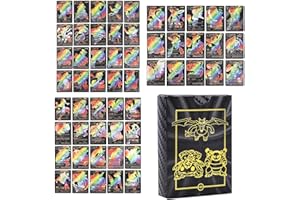 GENERIC Ultra Rare Starter Bundle | 55 Pcs Cards | TCG Gold Foil Assorted Cards, GX V-Vmax DX Charizard Card Common/Uncommons Card V-max Card Coll-ection (Black)